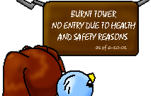 No entry due to health and safety reasons as of 6-10-01